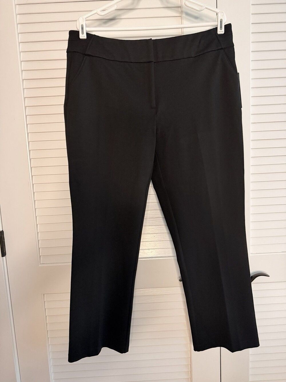 Investments Signature Ponte Straight Leg Pants Womens LP Black Pull On NWT